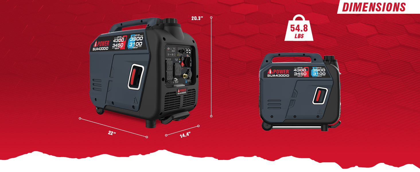 AiPower Portable Inverter Generator Dual Fuel, 4300W RV
