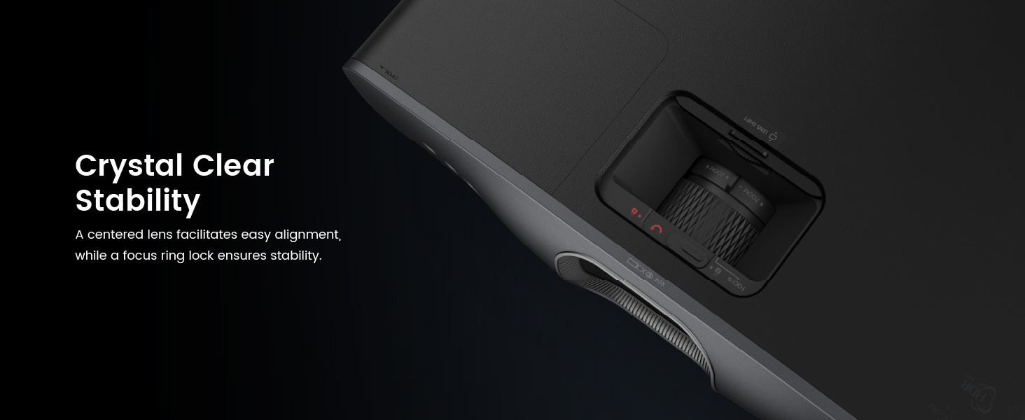 BenQ W2720i projector with Focus Ring Lock ensures projection stability