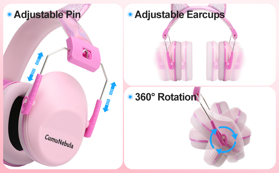 Adjustable Earcups Kids Earmuff