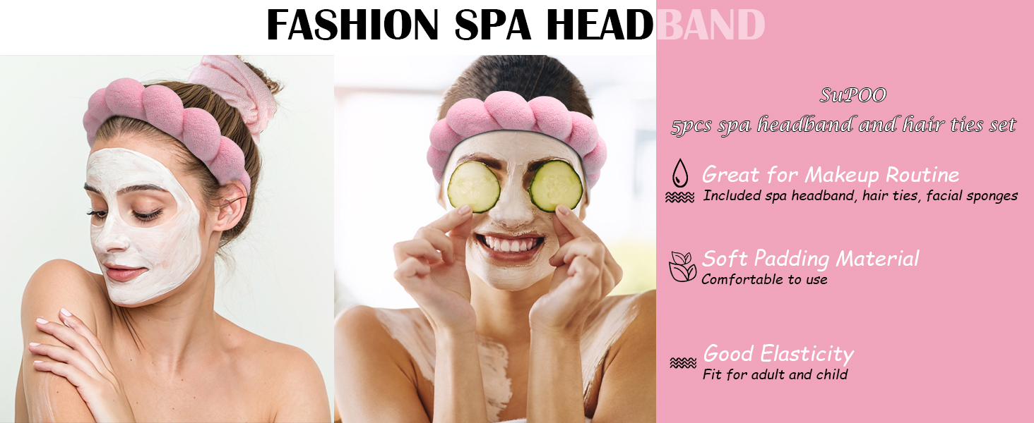 pink spa headband