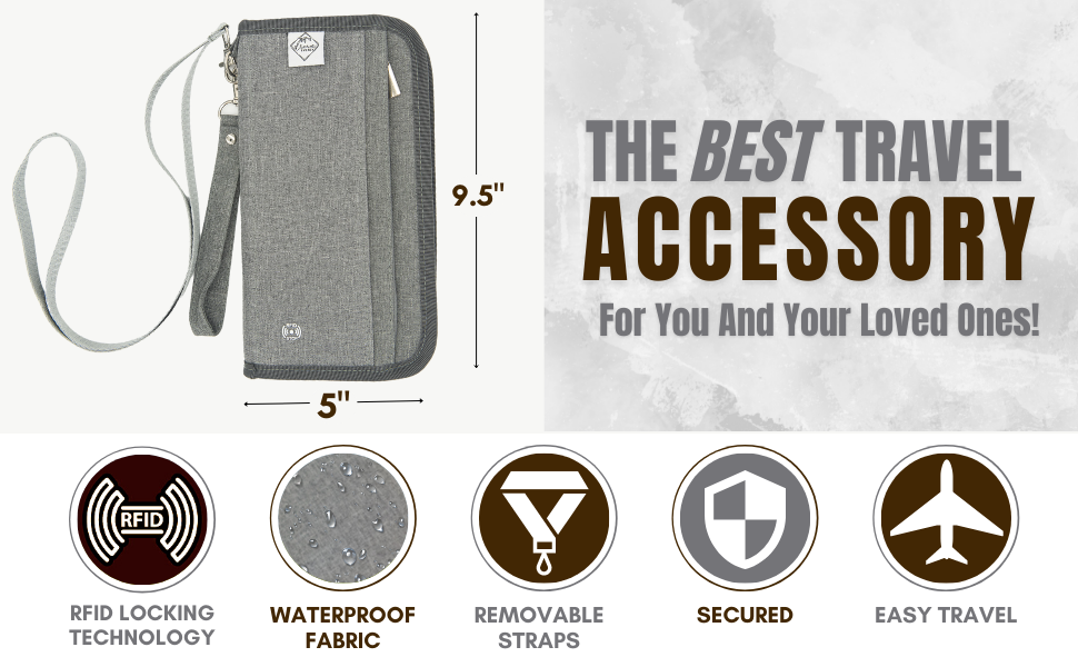 RFID Passport Holder Family wallet Waterproof Family