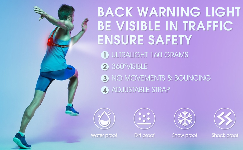 LuTuo Running Lights for Runners, Super Bright 500 Lumens LED Chest