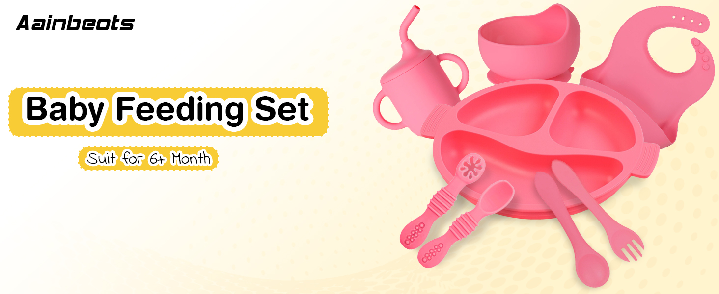 silicone baby feeding set