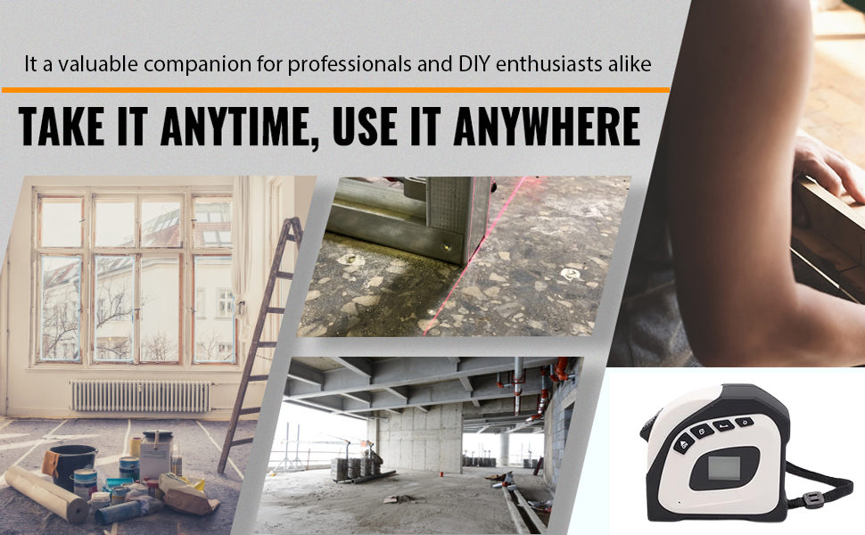 TOMAHAWK 2 in 1 Digital Laser Tape Measure 5M Laser Distance Meter