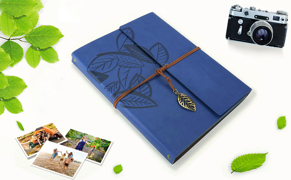 ZEEYUAN Scrapbooking Kits 8.5x11 inch Leather Journal