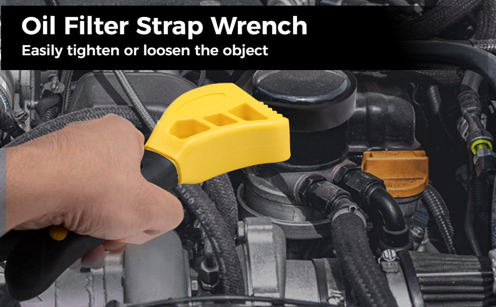 yeesport Rubber Strap Wrench Set, 2 Pcs Oil Filter Wrenches with Max