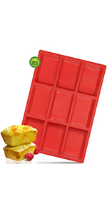 silicone brownie pan Silicone brownie baking pan silicone square cake pan Rectangular Cake Pan