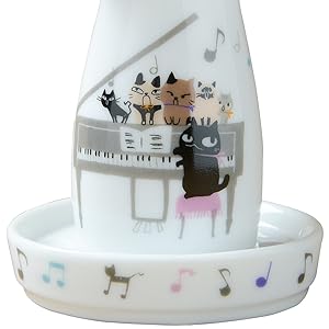 Amazon｜Shinzi Katoh シンジカトウ 歯ブラシ立て 4本 猫MUSIC
