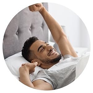 Man Waking up Stretching