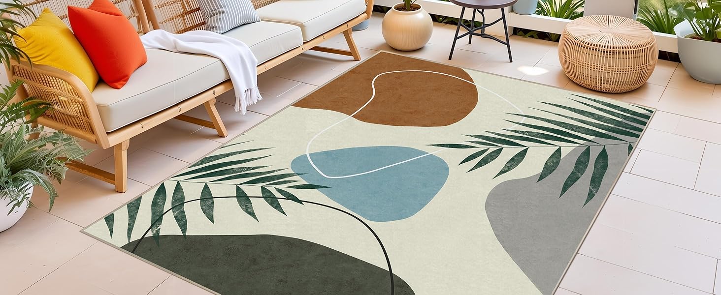 Mid Century Outdoor Indoor Rug