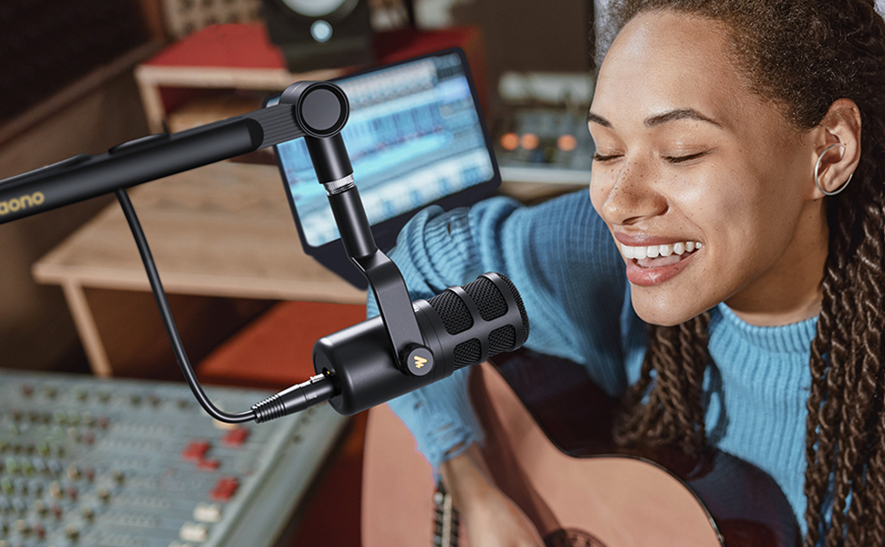 MAONO XLR Podcast Microphone, Cardioid Studio Dynamic Mic for Vocal
