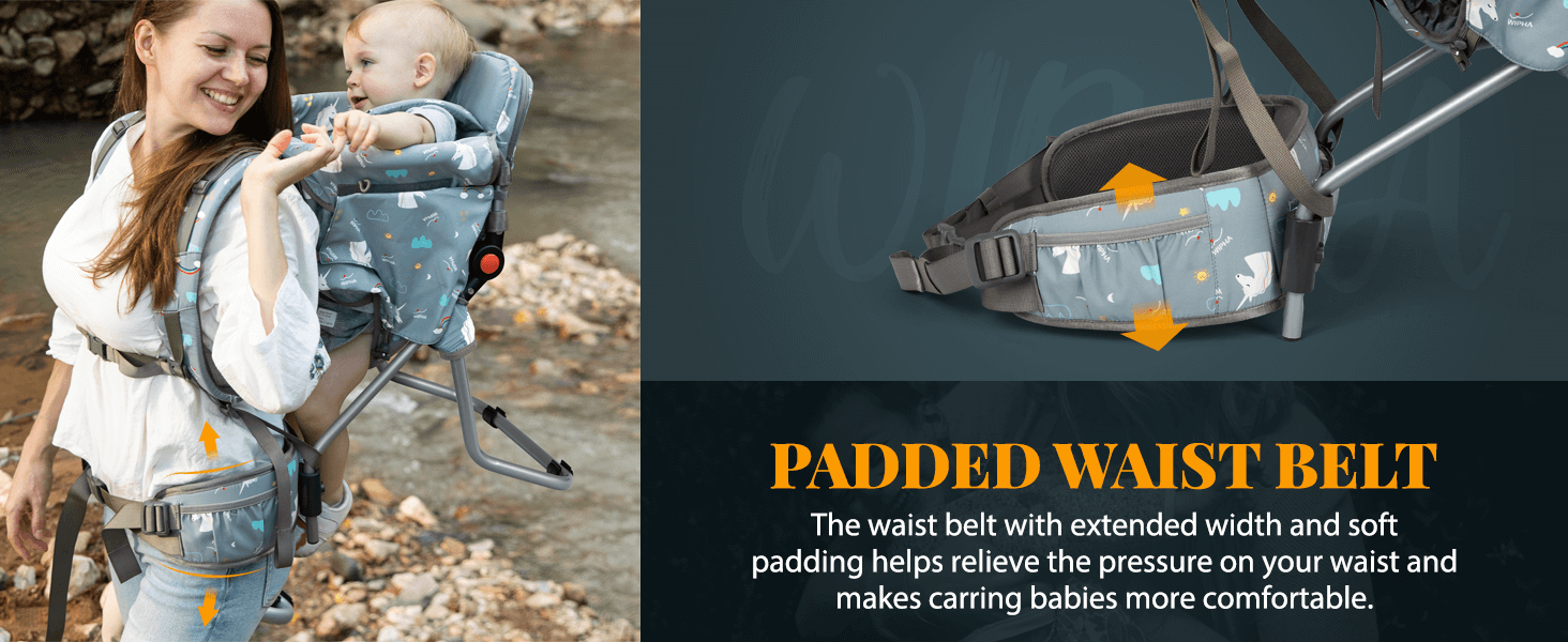 WIPHA Ultralight Baby Backpack Carrier, Toddler Hiking