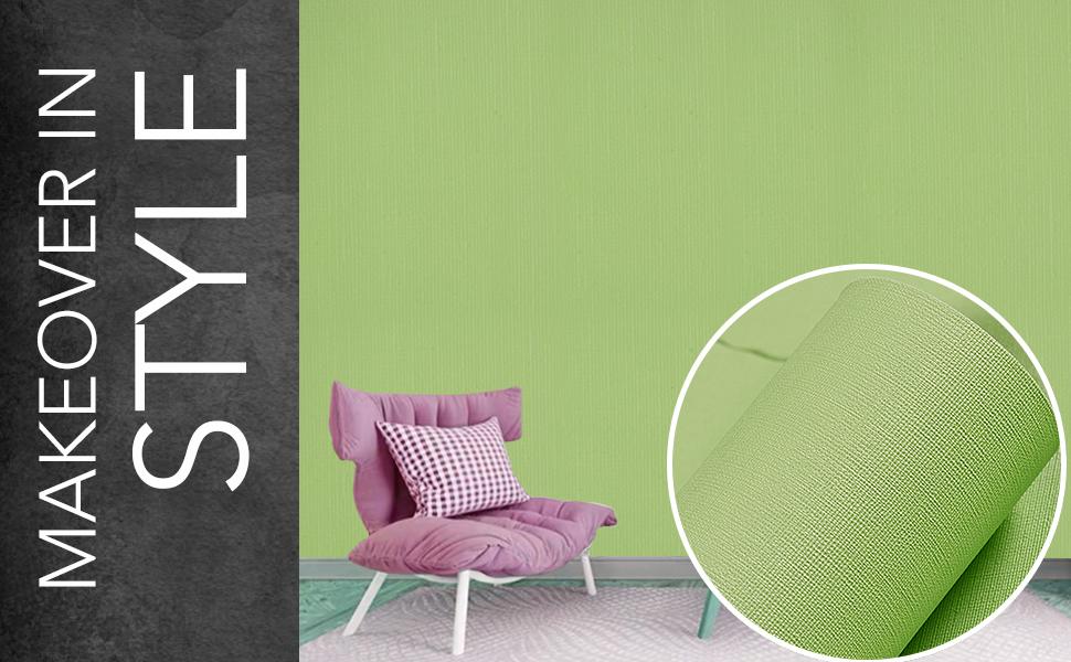wolpin Wall Stickers Wallpaper Trendy Home Interior (45 x 300 cm) Living Room Decoration Self Adhesive Latest Pastel Colour DIY, Green wall stickers for hall, wallpapers textured for walls bedroom latest, decal, DIY, Self adhesive PVC