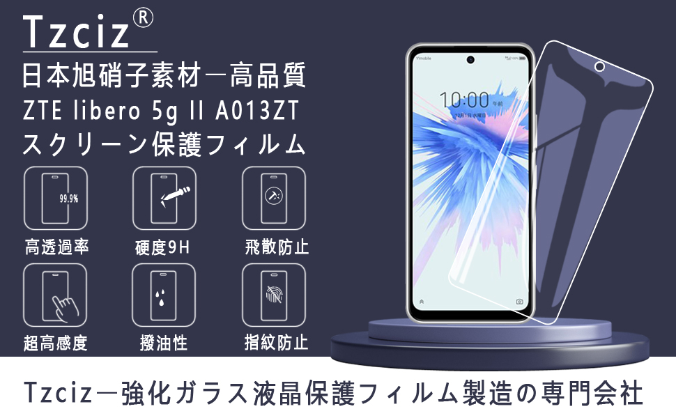 【新品・未使用】Libero 5G II ※新品時のフィルム無しの為値下げ Amazon | ZTE libero 5g II A013ZT フイルム 【2枚セッ- 日本