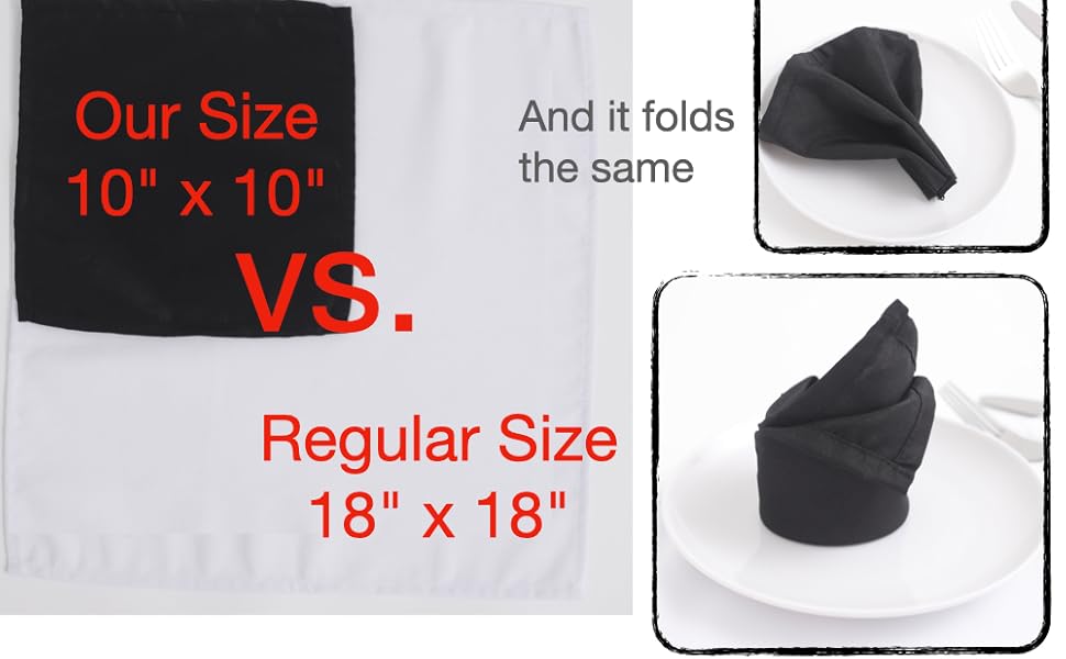 Urby Eco Hanky 10X10in Reusable Small Cloth Napkins. Eco Friendly