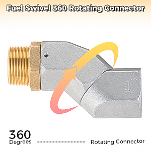 Fuel Hose Swivel 360 Rotating Connector for Fuel Nozzle