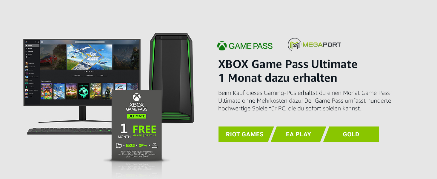 Megaport Komplett Set Gaming PC Nvidia GeForce RTX3050 6GB • AMD Ryzen