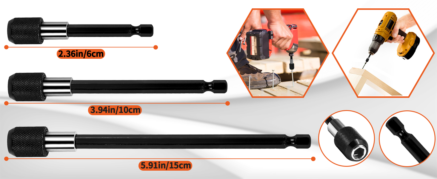 3PCS Drill Bit Holders