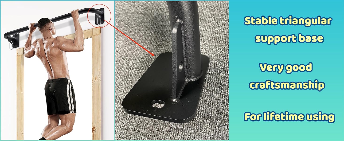 SELEWARE Fully Welded Pull Up Bar Wall Mount Heavy Duty Chinup Bar w