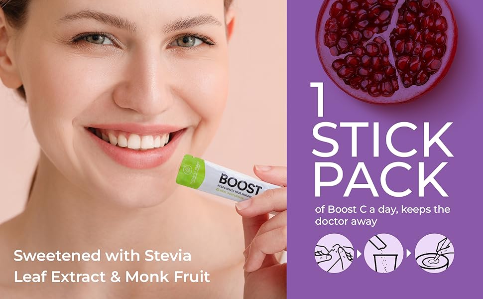 Recommended daily intake of ascorbic acid Boost C