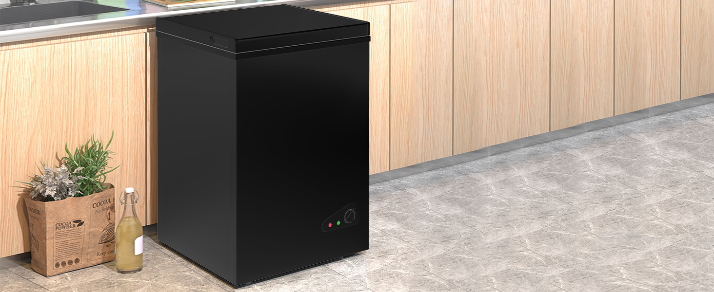 TABU Chest Freezer, 4.2 Cu Ft Deep Freezer with Removable