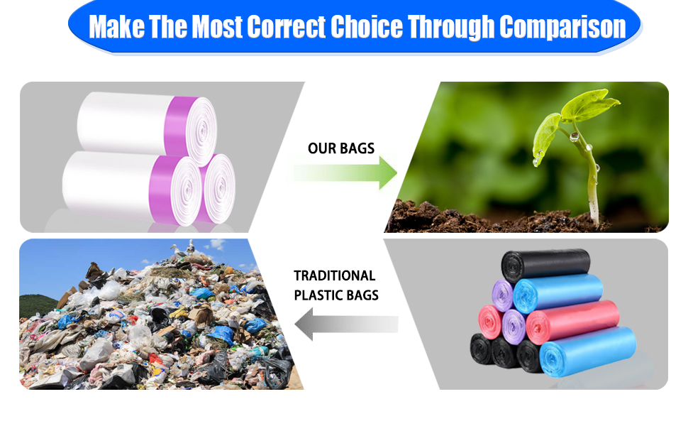 JVIKAA Bin Bags 50L Bin Liners Drawstring Trash Bags, Swing Bin Liners