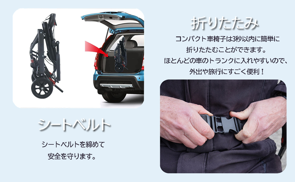 Amazon | YLOVABLE 車椅子 介助用 折り畳み 車いす 軽量