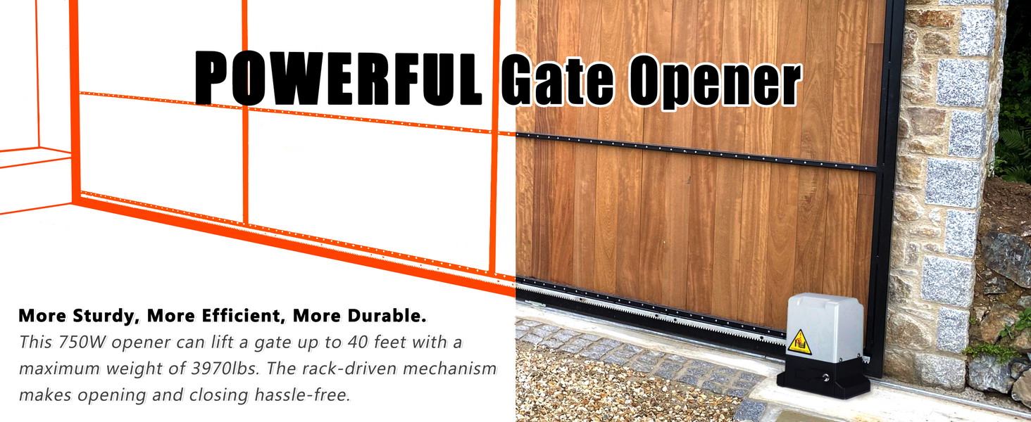 Blütezeit Automatic Sliding Gate Opener 3970LB Rack Driven