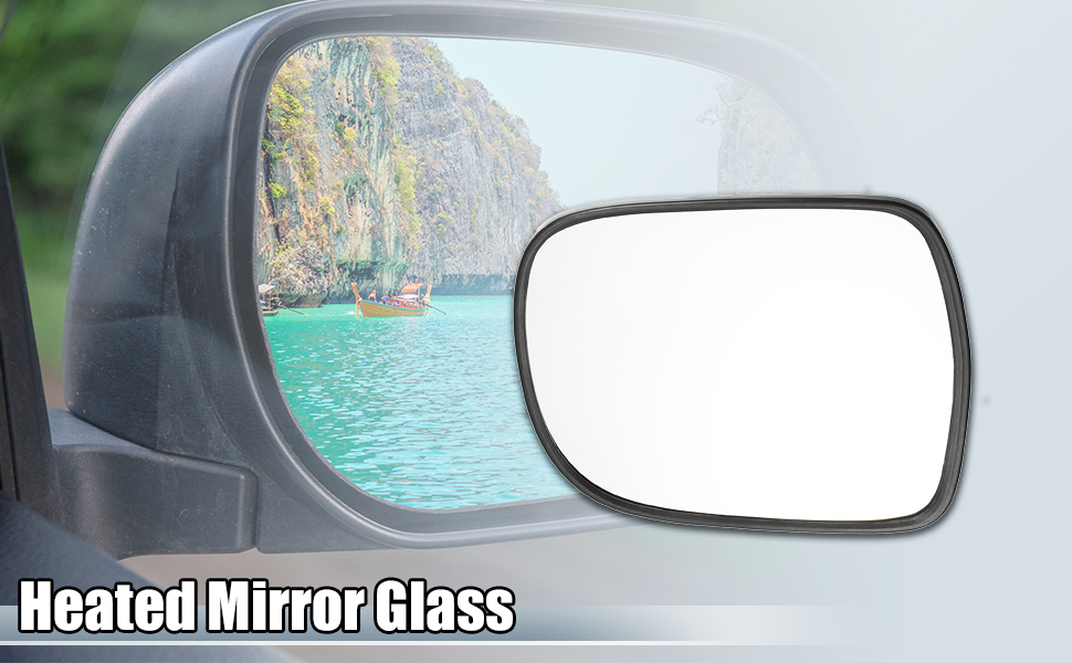 A ABSOPRO Heated Mirror Glass with Backing Plate Right Side