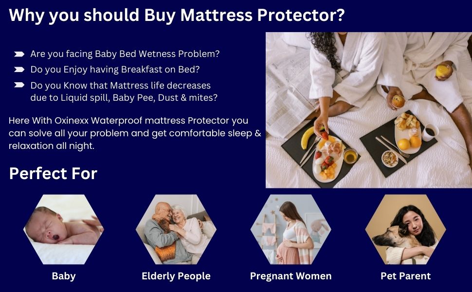 Waterproof mattress protector cover double king baby bed topper elastic fitted bedsheet