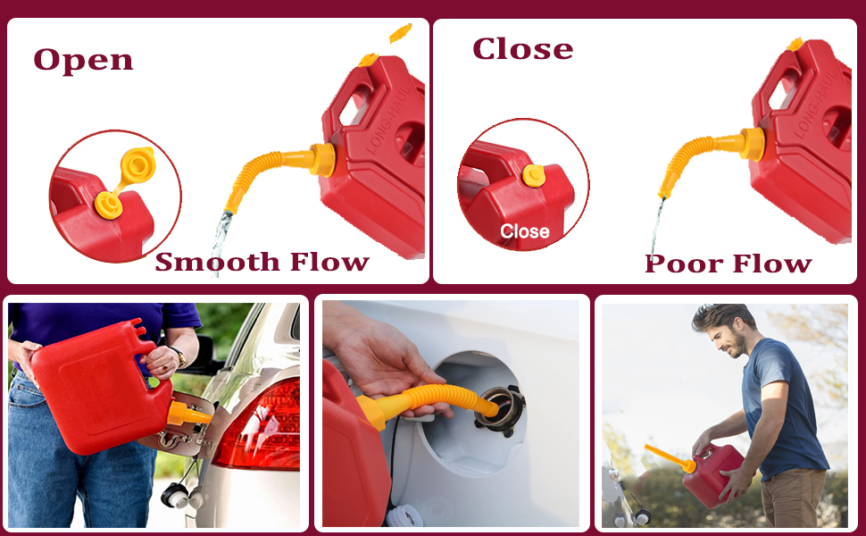 Gas Can Spout Replacement,Gas Can Nozzle Sets with 4 Screw