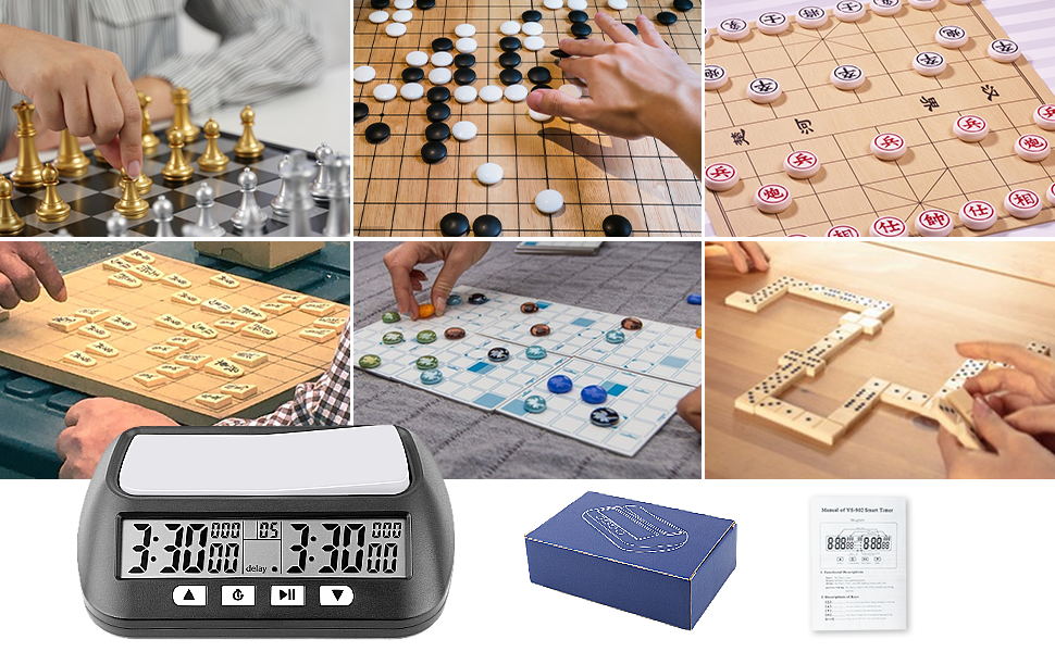 LIGHIGH Chess Clock Digital Chess Timer with Countdown Alarm Bonus and