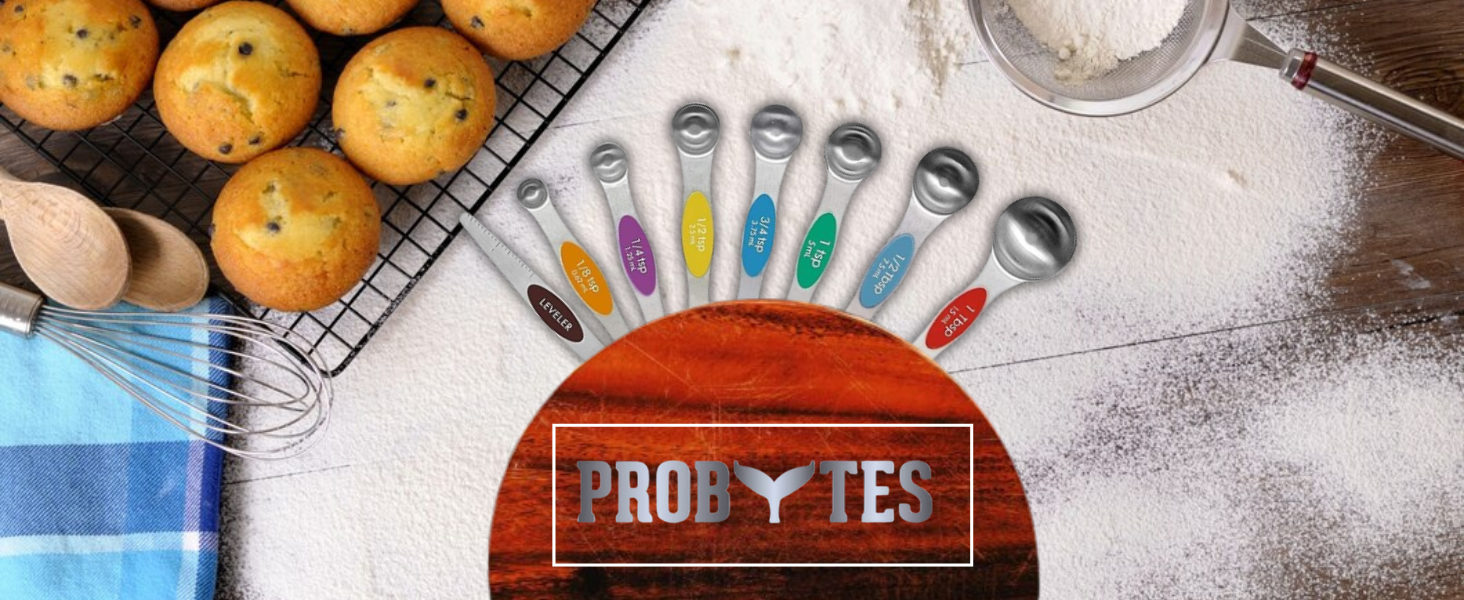 Magnetic Measuring Spoons baking cooking snacks dinner food kitchen prep easy measurement