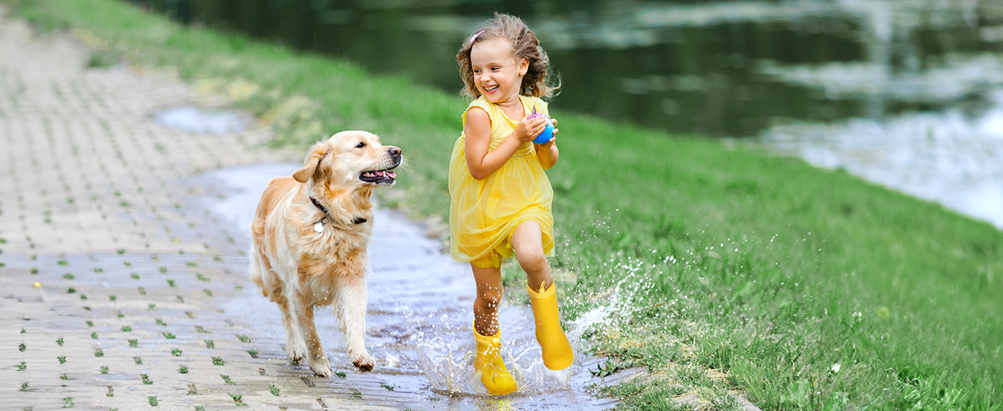 rain boots girl size 12