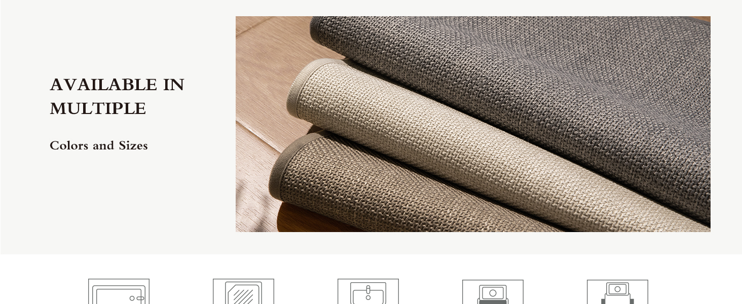 YIHOUSE Grey Bathroom Rug Sets 2 Piece, Absorbent Bath Mat