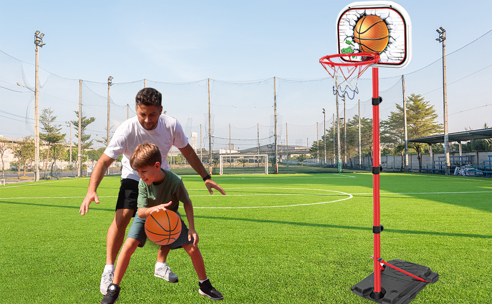 Basketball Hoop for Toddler Kids with Adjustable Height 2.5 ft 5.1ft, Toddler Basketball Games