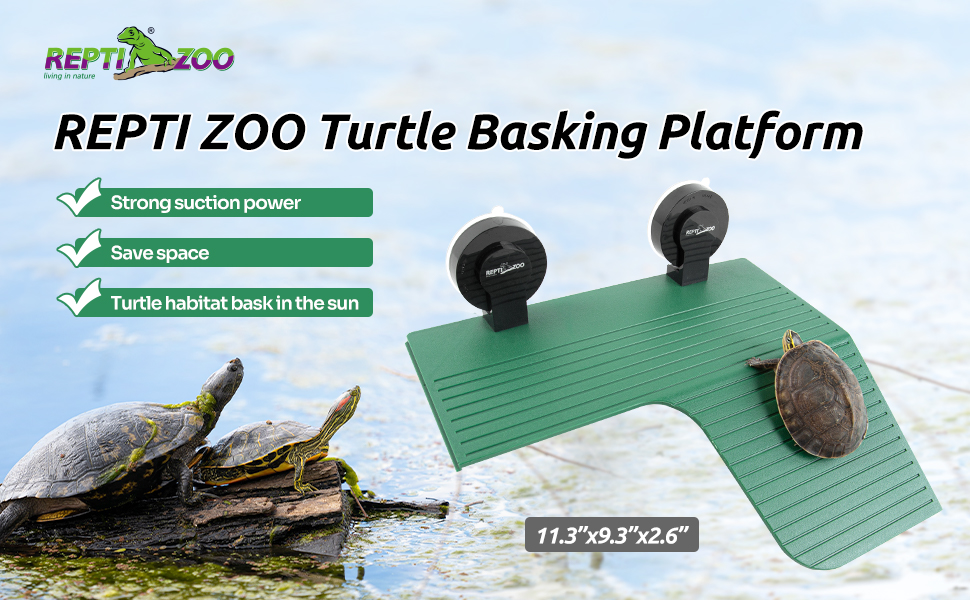 REPTI ZOO Turtle Basking Platform, Turtle Tank Platform