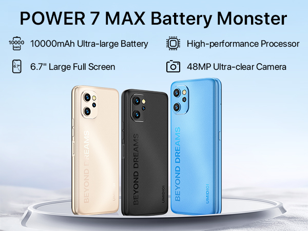 スマートフォン本体 UMIDIGI Power 7 Max  10000mAh 6GB+128GB Amazon.com: UMIDIGI Power 7 MAX Unlocked Cell Phone,6GB+