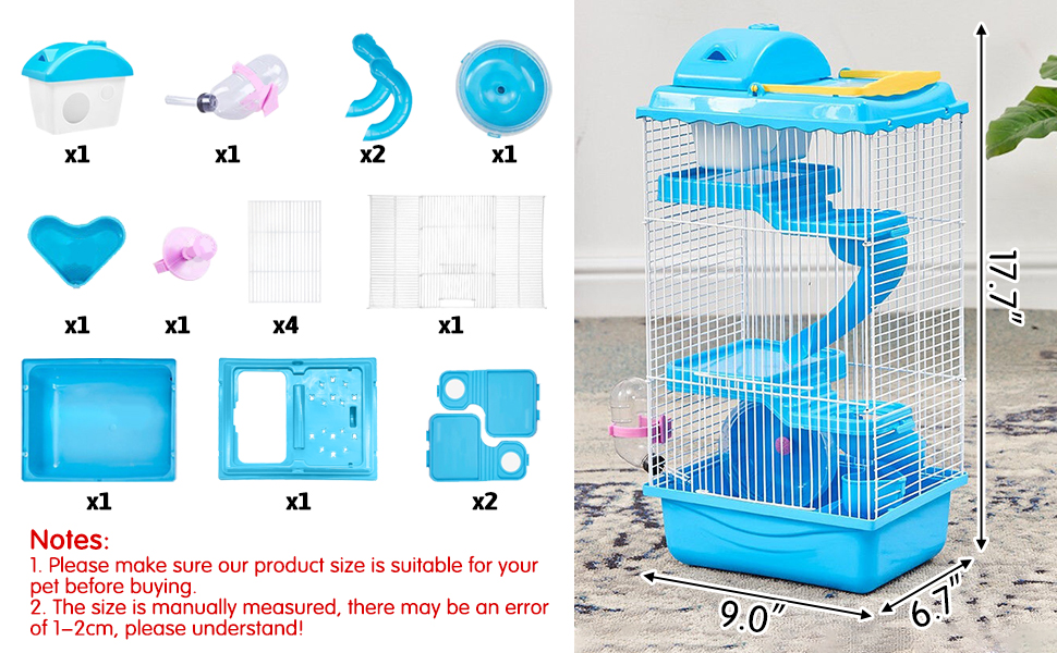 mice travel cage with accessories