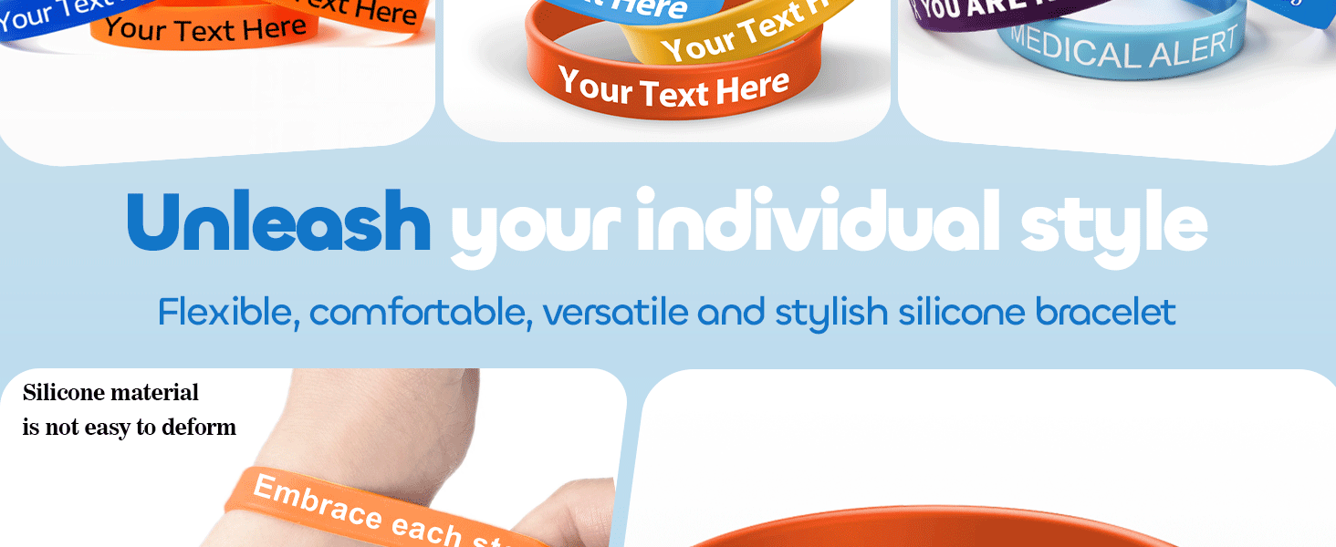 custom rubber bracelets