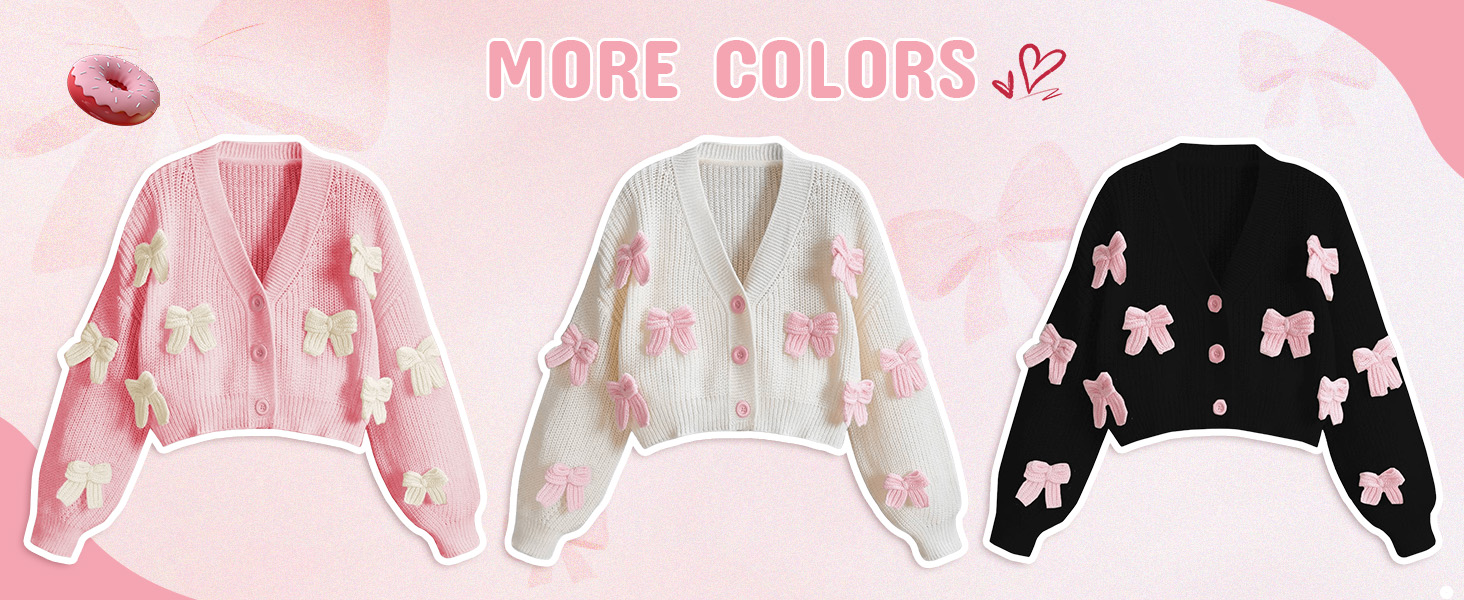 cardigan with bows