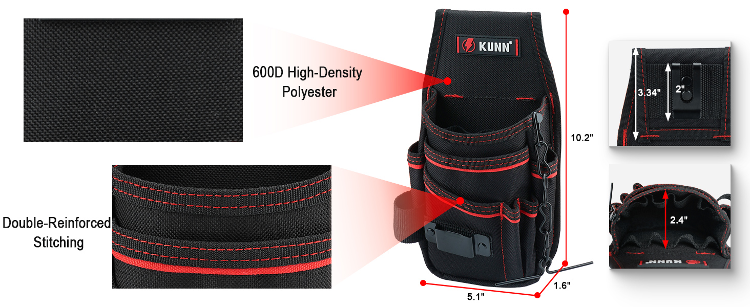 tool pouch with belt clip