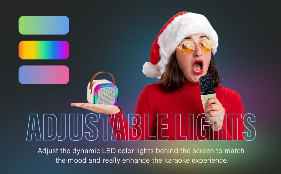 Rechargeable Wireless Mini Portable Bluetooth Karaoke Machine with Microphone