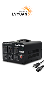 新品未使用　昇圧機　110V-220V Amazon.co.jp: LVYUAN（リョクエン）1000W 海外国内両用型変圧器