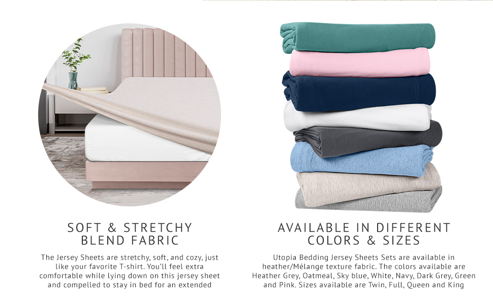 Utopia Bedding Bed Linen Set Jersey Knit Sheets 4 Pieces