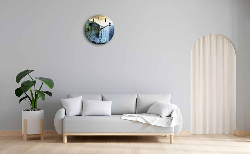 Lanugun Compass Wall Clock Vintage Compass Rose Travel