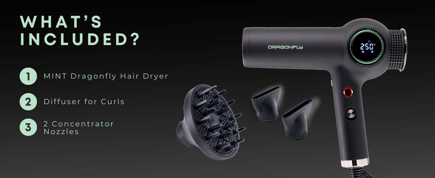 1 diffuser and 2 concentrator nozzles included