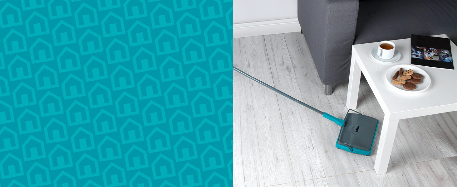 Beldray LA024855TQ Carpet Sweeper Manual Floor Cleaner, Roller To Clean Carpets And Hard