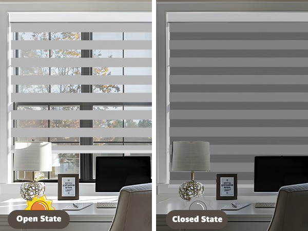 Amazon.com: SEEYE Cordless Zebra Blinds for Window, French