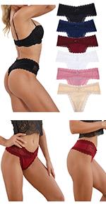  6 Pack women lace thongs